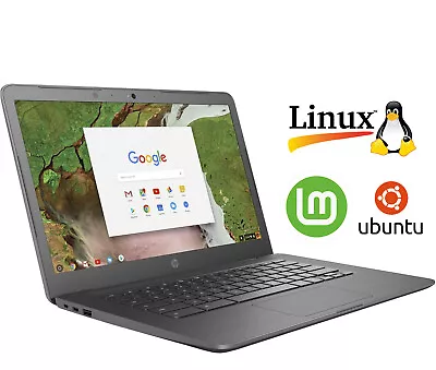 Ubuntu Linux Mint OS HP Chromebook 14 G5 Intel 1.1GHz 4GB RAM 16GB SSD Wifi • $64.99