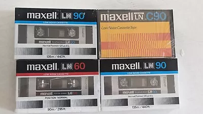 4 Brand New Vintage Maxell LN 60 / 90 Cassettes 1972/ Early 80's  • $39.99