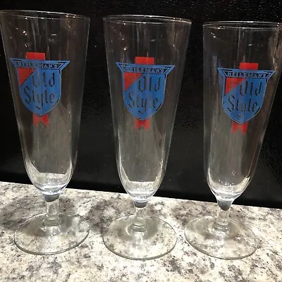 Hellman’s OLD STYLE  12oz Beer Glasses Lot Of Three Vintage • $17.99