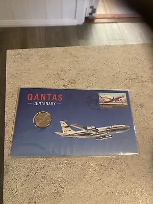 2020 $1 Qantas Anniversary PNC Stamp & Coin Cover Civil Aviation 100 Years -6500 • $15