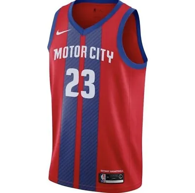 Nike NBA Detroit Pistons Red Jersey Griffin Motor City AV4636 658 Men's Size M • $99.99