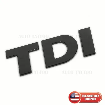 $24.99 • Buy Volkswagen TDI Rear Truck Boot Lid Nmaeplate Badge Emblem Black