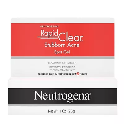 Neutrogena Rapid Clear Stubborn Acne Spot Gel Skin Care 10% Benzoyl Peroxide 28g • $30.95