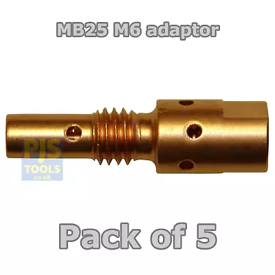 5 X Binzel Type MB25 M6 Mig Torch Tip Adaptor • £6.50