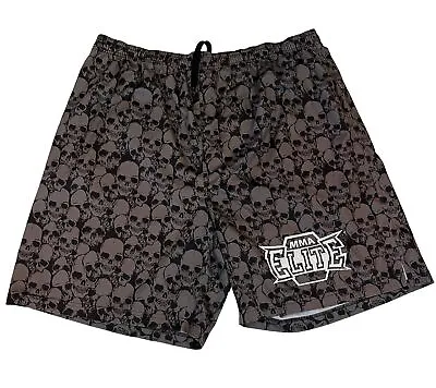 MMA Elite Shorts Mens Skulls Training XL/XXL Y2K Muay Thai UFC Fighting Ju Jitsu • $21.95