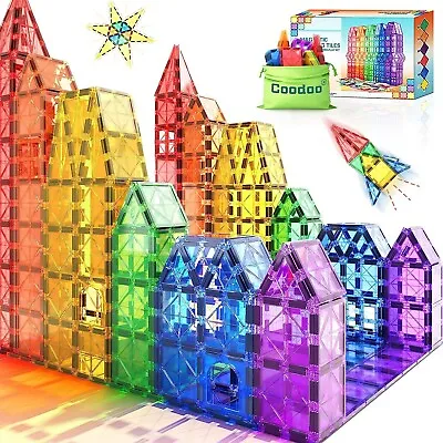 40Pcs Magna Style Tiles Builder Set Magnetic Stem Tiles For Kids Sensory Toy • $34.49