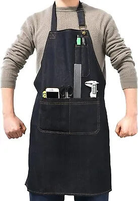 $18.88 • Buy Work Aprons Heavy Duty Shop Work Apron With Pockets For Men NEW ...