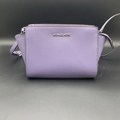 Michael Kors Selma Purple Lilac Satchel With Handles Removable Shoulder Strap • $156