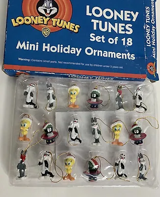 Looney Tunes Mini Christmas Ornaments 1” Vintage Set Of 16 Bugs Sylvester Tweety • $12.97