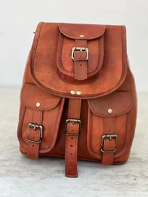 Backpack Soft Latest Leather Genuine Vintage Bag Women Travel New Shoulder • $68.51