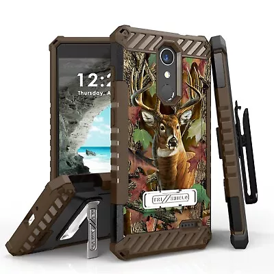 For ZTE Blade Spark / ZMax One / Grand X4 Hybrid Armor Hunter Camo Clip Case • $12.98