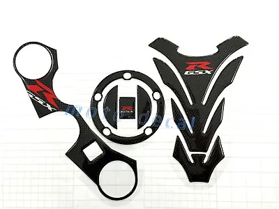Real Carbon Fiber For 2007-2008 GSXR 1000 Fairing 3D Decal Gas Tank Pad Stickers • $34.22