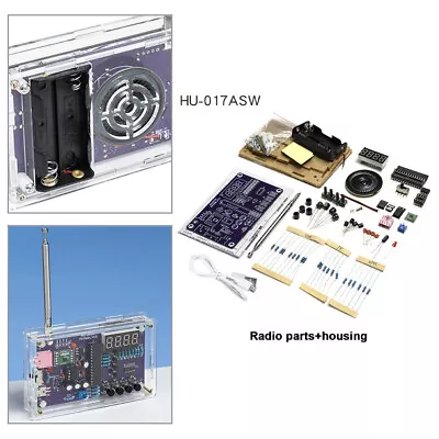 Electronic DIY Parts HU-017A RDA5807S FM Radio Kit Set 87-108MHz With Shell Kit • £14.79