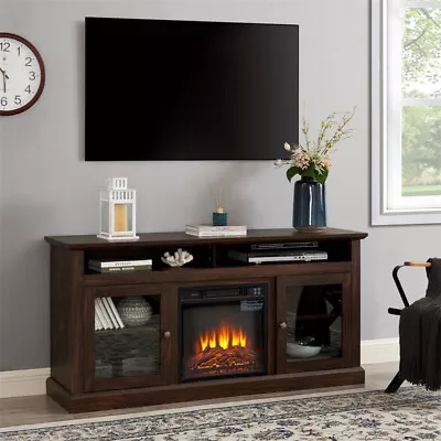 TV Stand For TVs Up To 65  American Traditional Media Console With 18  Fireplace • $338