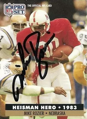 Mike Rozier Autograph Signed 1991 Pro Set Heisman Hero Nebraska Card - COA • $13.94