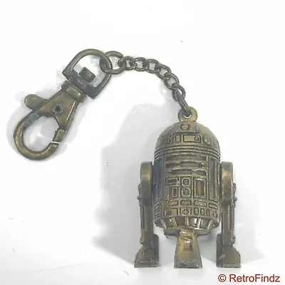 Star Wars Droid R2-D2 Bronze Die Cast Metal Keychain Placo 1996 Gold Lucas • $11.95