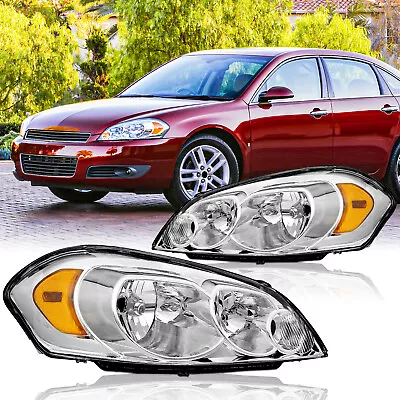 Chrome Headlights Assembly For 2006-2013 Chevy Impala /06-07 Chevy Monte Carlo • $61.99