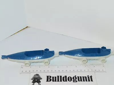 Matchbox Shark Ship Mega Rig Blue Lot 2 Speed Boat Part Only 2007 K9947 • $13.45