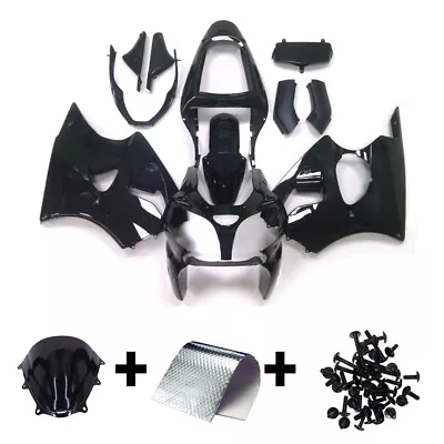 Gloss Black Fairing For Kawasaki Ninja ZX6R 636 2000 2001 2002 Bodywork Body Kit • $449.95