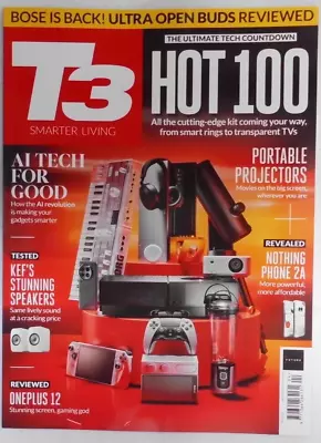 T3 Magazine April 2024 AI Tech For Good Portable Projectors Nothing Phone 2A • £9.99