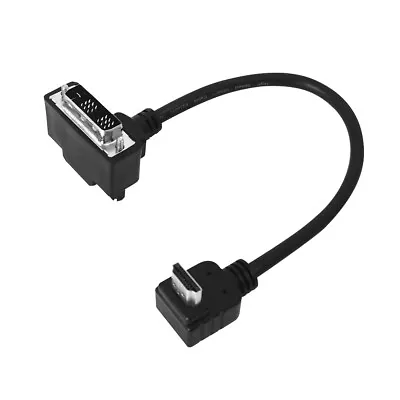 Ultra Short HDMI To DVI Converter Adapter Cable 90 Degree Angled For PC Laptop • $7.99
