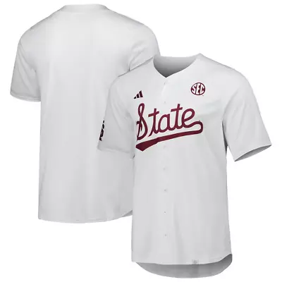 NEW Mississippi State Bulldogs Adidas Team Baseball Jersey L (MSRP: $79.99) • $45