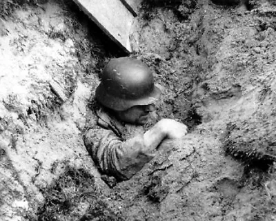 £7.22 • Buy German Soldier Partially Buried From Bomb Going Off WWII 8x10 Photo 202a