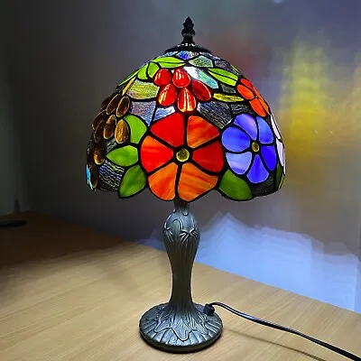£72.99 • Buy Tiffany New Antique Style Table Lamp Popular 10 Inch Art Stained Glass Desk E27