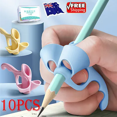 10X Children Pencil Holder Writing Aid Grip Posture Tools Correction Pencil-Grip • $10.44