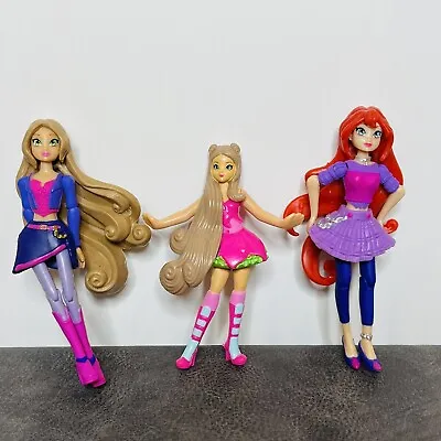 LOT OF 3 WINX CLUB Mini Dolls Jakks Flora Belivix Bloom Action Figures RARE 3.5  • $14.99