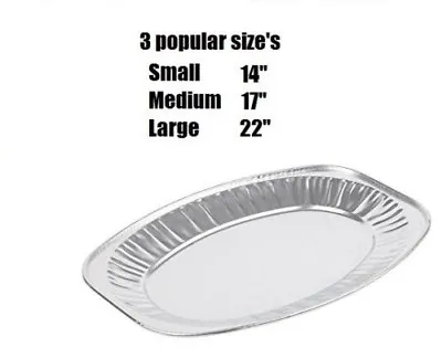 £9.95 • Buy  New Oval Aluminium Foil Tray Buffet Disposable Home Party Wedding Food Platters
