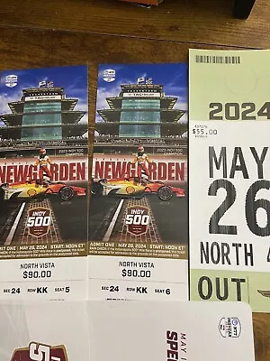 Two 2024 Indy 500 Tickets / North Vista Seats W Raceday Parking Pass • $360