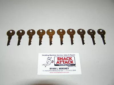 (10) VENDSTAR 3000 TOP LID DOOR KEYS #159 - New (OEM) / Free Ship!  • $34.99