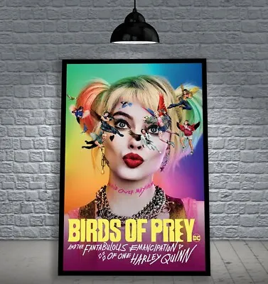 Birds Of Prey 2020 Harley Quinn Dc Framed Movie Poster Print Cinema A1 & 60x40cm • $94.47