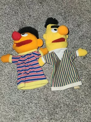 Vintage Applause SESAME STREET Bert & Ernie Hand Puppet Plush Muppets • $30