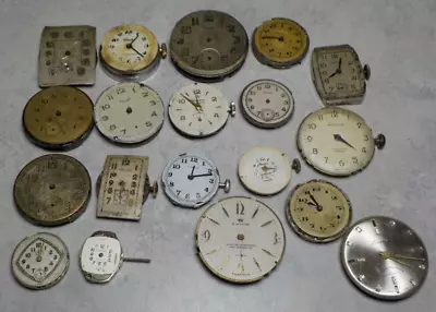 Vintage Lot Of Watch Movement Parts Watchmaker Timex Westclox Elgin Waltham  #12 • $6.87