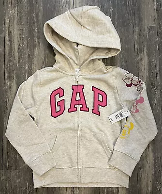 BabyGap | Disney Minnie Mouse Zip Hoodie - Size 5 Year NWT - Minnie Mouse White • $24.95