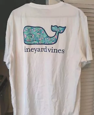 Vineyard Vines Mens Logo T-Shirt W/Pocket Size XL White • $15