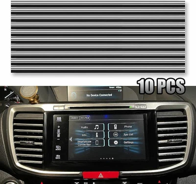 £4.36 • Buy 10Pcs Car Accessories Auto Air Conditioner Outlet Decoration Strip Trim Silver