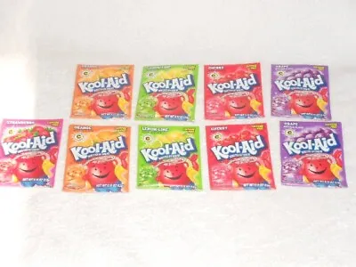 9 Vintage Kool Aid Drink Mix Packets Sealed Still Shake Assorted Flavors • $10