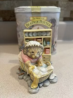 Mrs. Tiggywinkle The Washerwoman BORDER FINE ARTS Beatrix Potter  W/Tin Vintage • $49.99