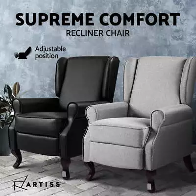 $221.95 • Buy Artiss Recliner Chair Sofa Armchair Lounge Chairs Single Couch Leather Fabric