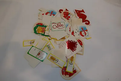 Vintage Christmas Gift Tags Lot 75 Plus Unused Holiday To From Tags JOY Snowmen • $15.95