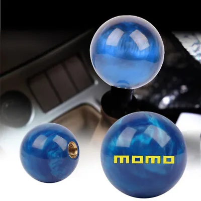 Universal MOMO Pearl Blue Round Ball Shift Knob Car Gear MT Manual Shifter • $14