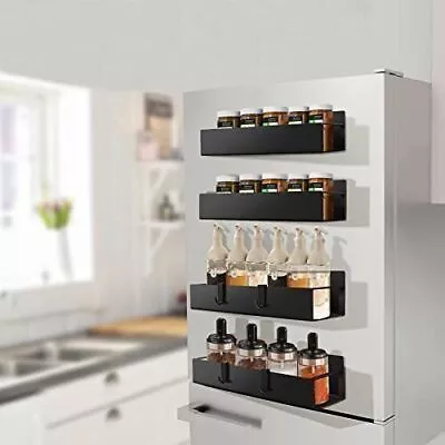 Magnetic Spice Rack 4 Pack Modern Design Magnetic Spice Rack For     • $20.58