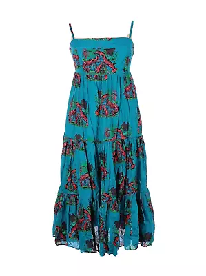 NWT J.Crew Tiered Maxi In Ultramarine Red Lobster Print Cotton Sun Dress 14 • $150