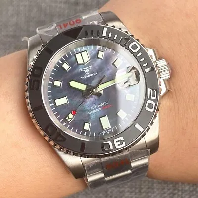 40mm NH35 Diver Mens Automatic Watch 20ATM Sapphire Mother Of Pearl Tandorio • $75.60