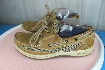 Margaritaville Navigator Boat Canvas Shoes Brown Size 9 Mens • $21.25