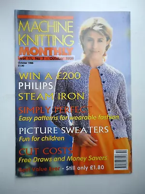 £3 • Buy Machine Knitting Monthly Magazine.  Patterns. Men/Women/Kids/Baby/Toys Oct 96