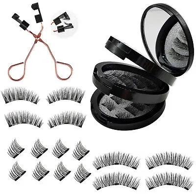 $21.83 • Buy 3D Dual Magnetic Eyelashes Kit False Eye Lashes Extens Makeup Tool Kits